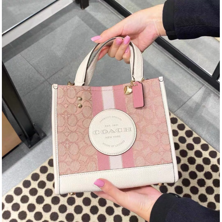 COACH 5115 新款Dempsey女士帆布托特包 單肩斜挎手提女包-細節圖4