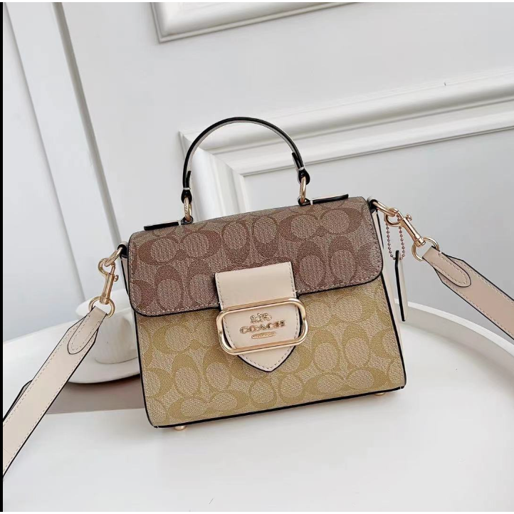 Coach CH314 經典拼色印花女士摩登復古風手袋 斜背包-細節圖3