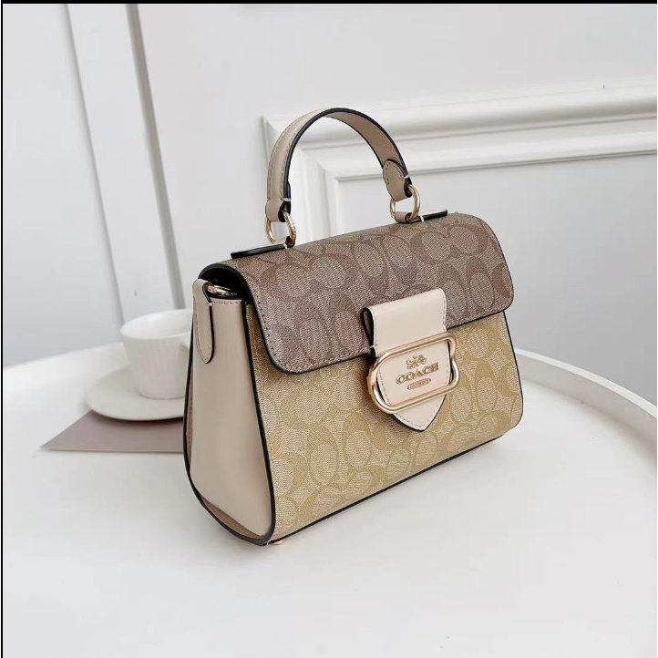 Coach CH314 經典拼色印花女士摩登復古風手袋 斜背包-細節圖4