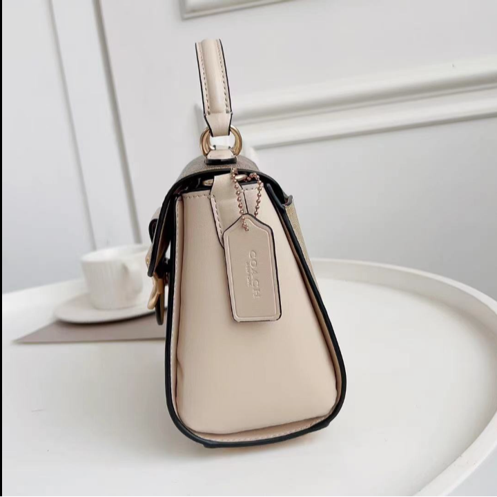 Coach CH314 經典拼色印花女士摩登復古風手袋 斜背包-細節圖5