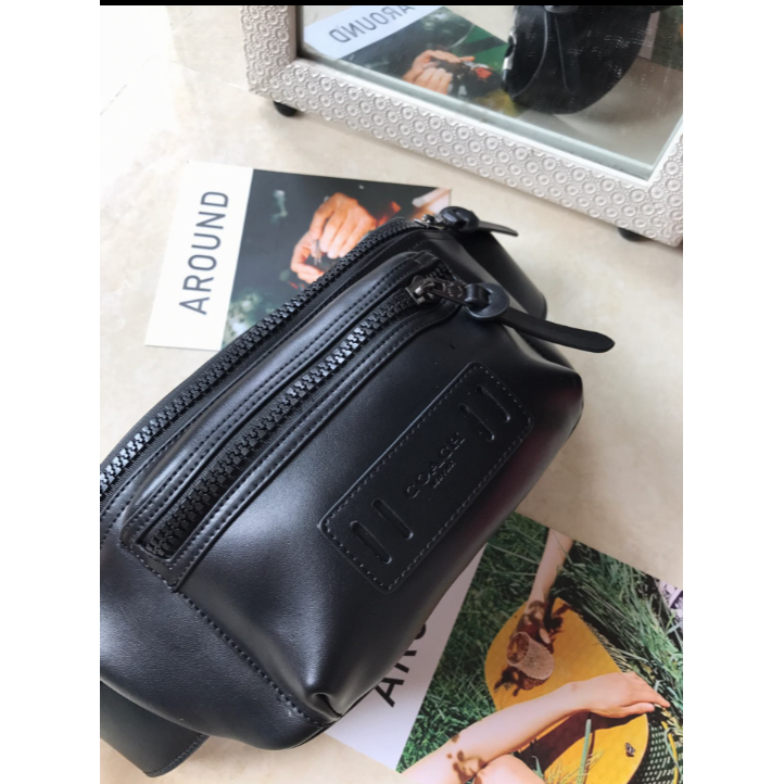 Coach 75776 新款全皮男士腰包 胸包 背面鏤空透氣網狀設計-細節圖4