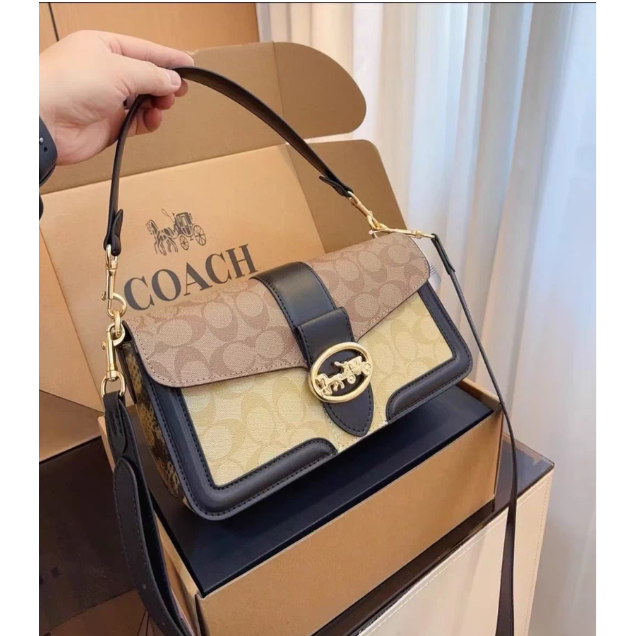 蔻馳Caoch酒神包Tabby26法棍單肩斜挎手提包-細節圖2