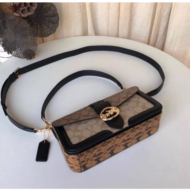 蔻馳Caoch酒神包Tabby26法棍單肩斜挎手提包-細節圖3