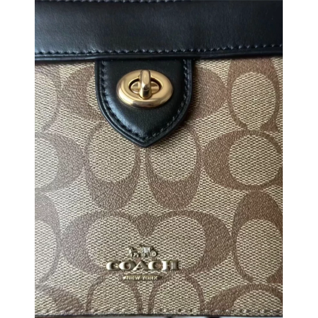 COACH/蔻馳 百分百閑置全新實拍化妝包盒子包桶包單肩斜挎女包-細節圖6