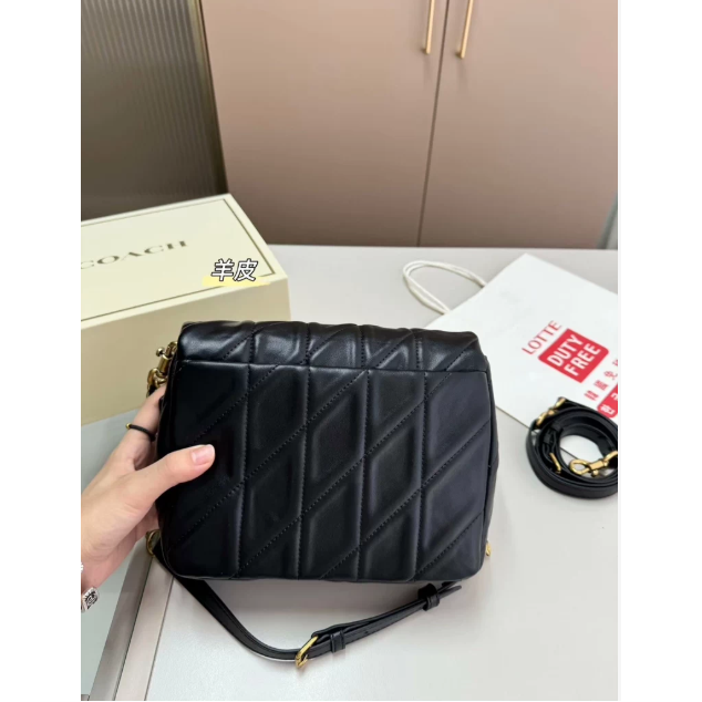 全新 COACH/蔻馳女士TIMES SQUARE菱格紋絎縫TABBY 20號斜挎包-細節圖3