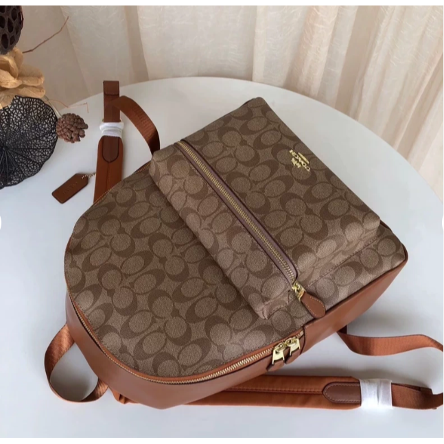 coach蔻馳男女雙肩包大號書包|||-細節圖6