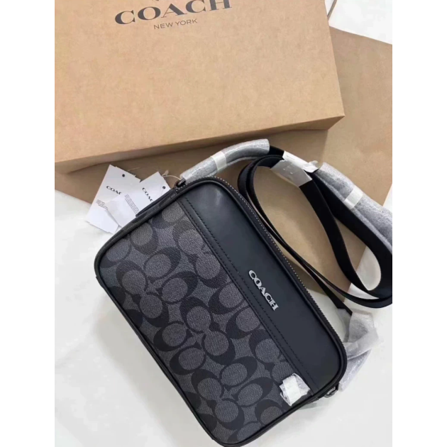 COACH/蔻馳閑置Coach蔻馳奧萊男士經典老花相機包單肩斜挎-細節圖2
