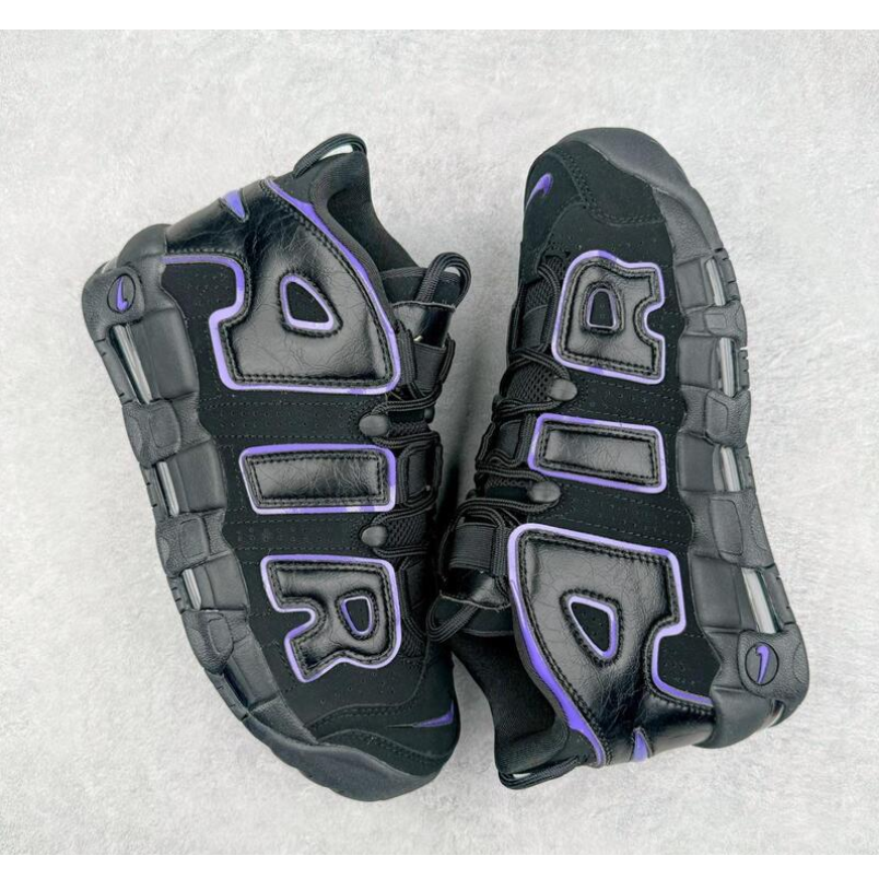 耐吉 Nike Air More Uptempo 皮蓬大AIR復古籃球鞋 運動鞋 公司貨 黑紫-細節圖3