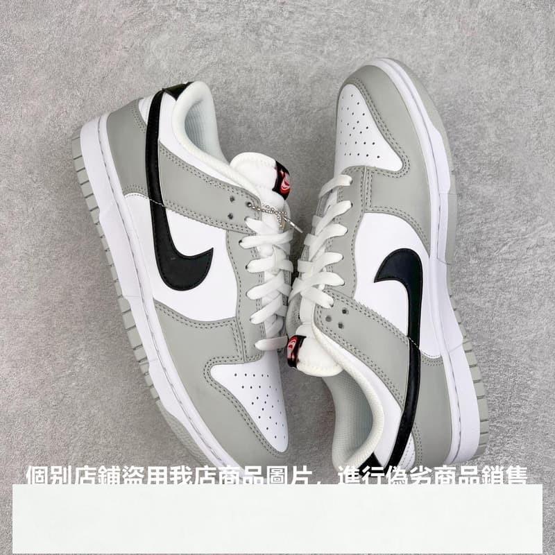 耐吉 Nike Dunk Low 男女低筒休閒運動滑板 灰白黑彩票 DR9654-001東東-細節圖3