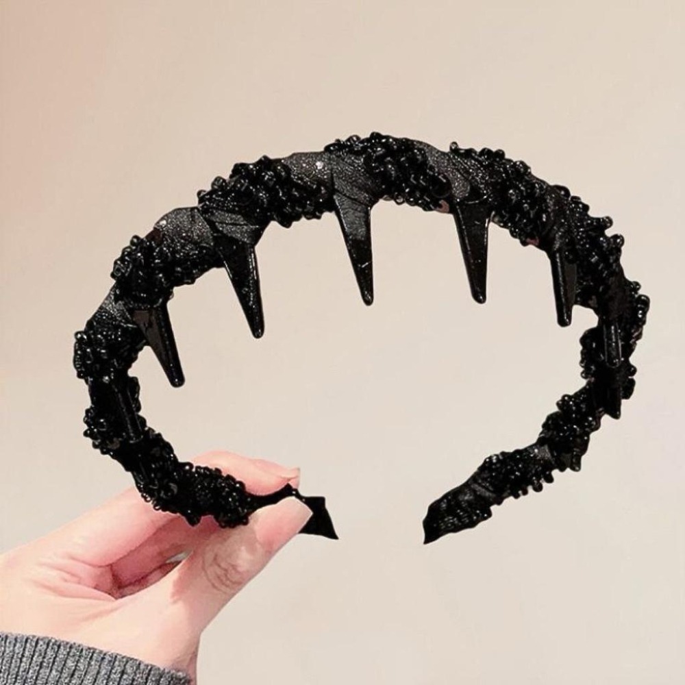 髮箍 澎髮 髮飾 高顱頂 正反兩戴 抓力強 扁塌髮 輕奢 質感 蓬蓬 髮箍 王妃 閃鑽 包鑽 水鑽 閃鑽 SA064-細節圖2