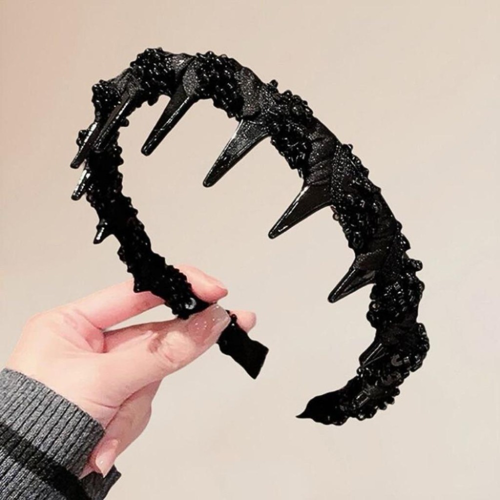 髮箍 澎髮 髮飾 高顱頂 正反兩戴 抓力強 扁塌髮 輕奢 質感 蓬蓬 髮箍 王妃 閃鑽 包鑽 水鑽 閃鑽 SA064-細節圖3