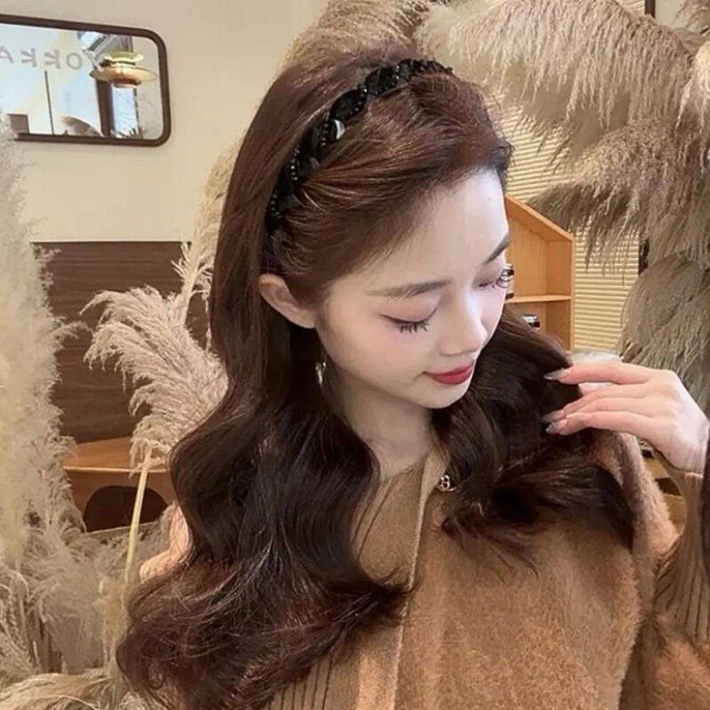 髮箍 澎髮 髮飾 高顱頂 正反兩戴 抓力強 扁塌髮 輕奢 質感 蓬蓬 髮箍 王妃 閃鑽 包鑽 水鑽 閃鑽 SA064-細節圖4