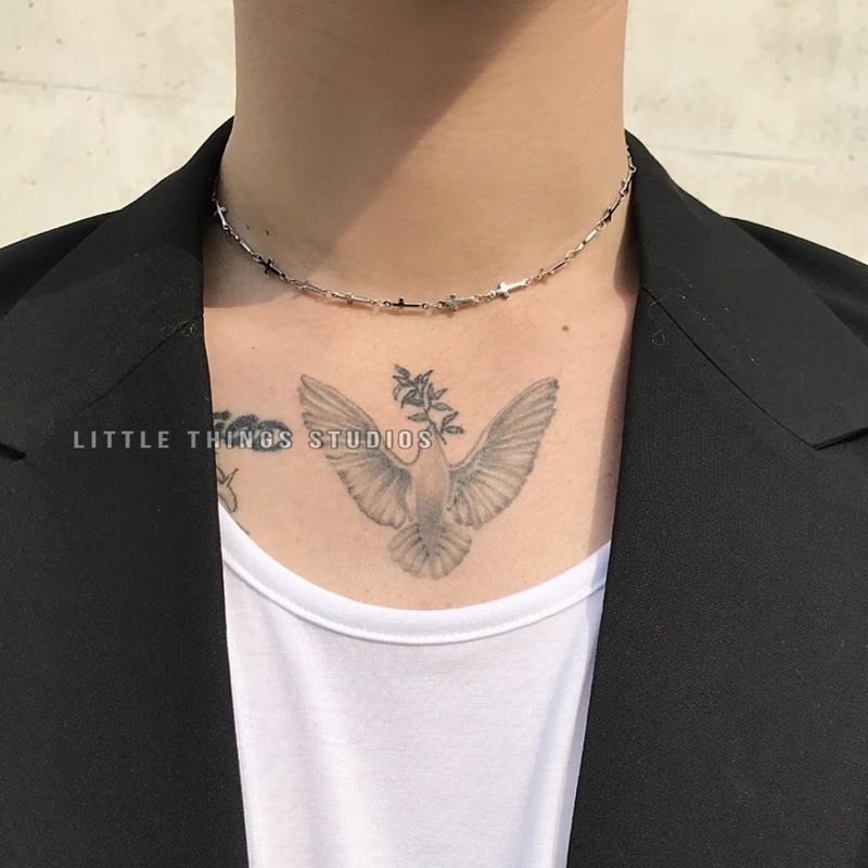 design Korea 十字架 串鏈 韓國 設計 鈦鋼 現貨 十字 頸鏈 SN057-細節圖2