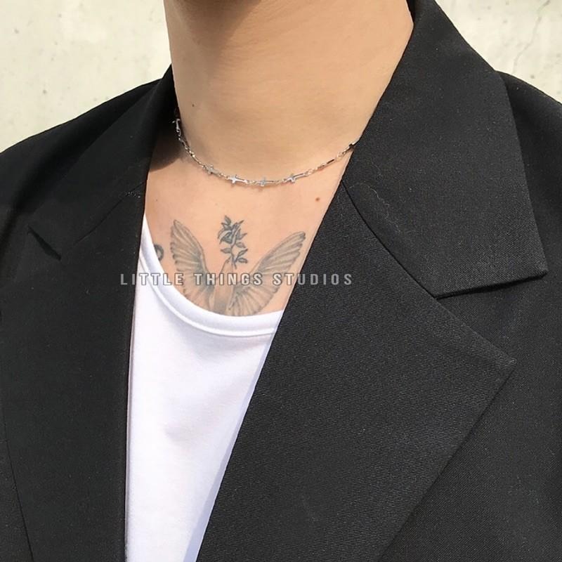 design Korea 十字架 串鏈 韓國 設計 鈦鋼 現貨 十字 頸鏈 SN057-細節圖8