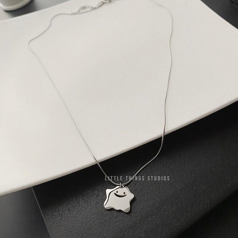 百變怪 項鍊 怪獸 可愛項鍊 潮流 現貨 吊墜 百變怪 小吊飾 銀色 短項鍊 可愛 SN003-細節圖3