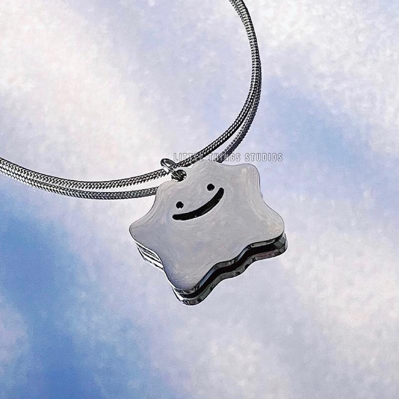 百變怪 項鍊 怪獸 可愛項鍊 潮流 現貨 吊墜 百變怪 小吊飾 銀色 短項鍊 可愛 SN003-細節圖6