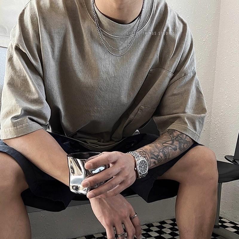 小眾設計 鈦鋼 竹節 拼接  現貨 項鍊 雙層 潮流 余文樂 SN088-細節圖8