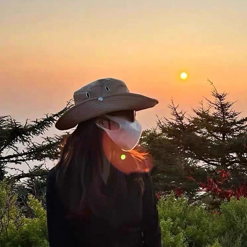 防曬 遮陽帽 防曬帽 現貨 upf50+ 抗紫外線 素面 防潑水 帽子 遮陽帽 抗uv 漁夫帽 男 女 露營帽 SC02-細節圖3