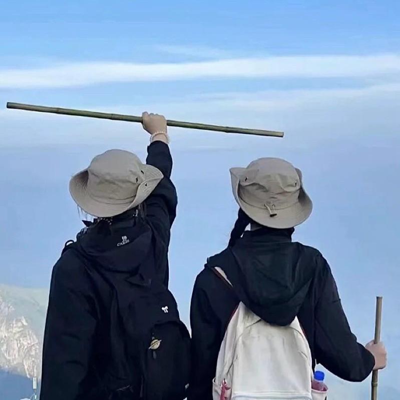 防曬 遮陽帽 防曬帽 現貨 upf50+ 抗紫外線 素面 防潑水 帽子 遮陽帽 抗uv 漁夫帽 男 女 露營帽 SC02-細節圖5