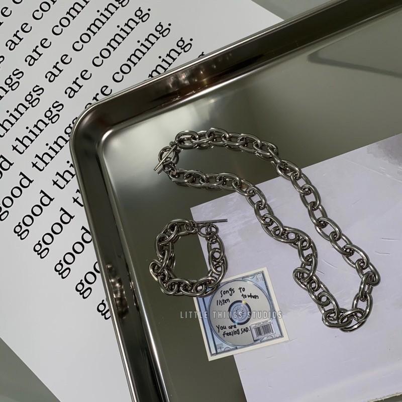 手鍊 粗手鍊 手環 現貨實拍 銀色 OT扣環 粗鍊 橢圓 歐美 ot釦 美式 單鍊 男生手鍊 女生手鍊 SW023_1-細節圖6