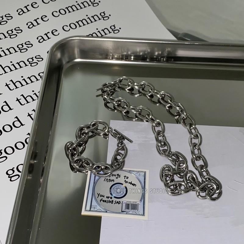 粗項鍊 頸鍊 短項鍊 現貨實拍 銀色 OT扣環 歐美 粗鍊 男生項鍊 女生項鍊 鈦鋼 鋼項鍊 鈦鋼項鍊 SN049_1-細節圖3