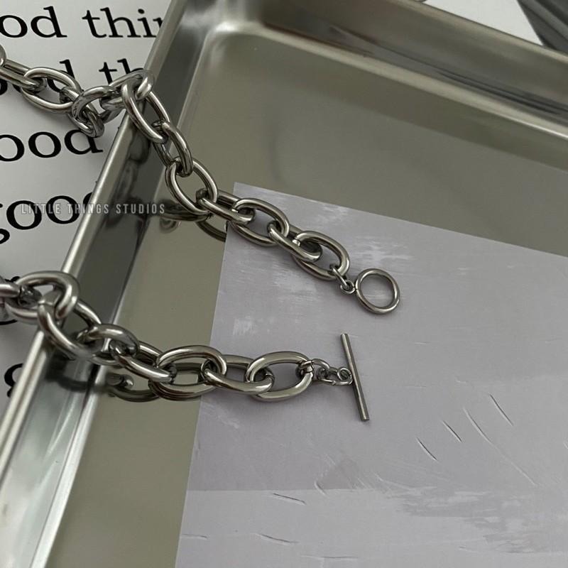 粗項鍊 頸鍊 短項鍊 現貨實拍 銀色 OT扣環 歐美 粗鍊 男生項鍊 女生項鍊 鈦鋼 鋼項鍊 鈦鋼項鍊 SN049_1-細節圖5