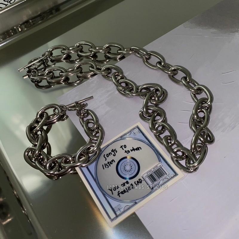 粗項鍊 頸鍊 短項鍊 現貨實拍 銀色 OT扣環 歐美 粗鍊 男生項鍊 女生項鍊 鈦鋼 鋼項鍊 鈦鋼項鍊 SN049_1-細節圖6