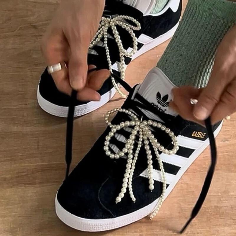 鞋扣 鞋釦 鞋帶 現貨 韓國同款 珍珠 蝴蝶結 流蘇 芭蕾舞鞋 鞋配件 運動鞋 nb samba 帆布鞋 洞洞鞋-細節圖3