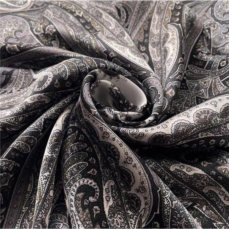 腰果花 方巾 絲巾 頭巾 領巾 莫蘭迪 現貨 復古 花紋 簡約 佩斯利 質感 貴婦 高級 髮帶 脖圍 SA063-細節圖4