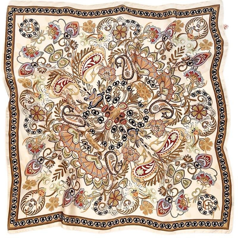 腰果花 方巾 絲巾 領巾 頭巾 彩色 現貨 全彩 變形蟲 質感 簡約 髮帶 包巾 脖圍 飾品 小方巾 SA052-細節圖6