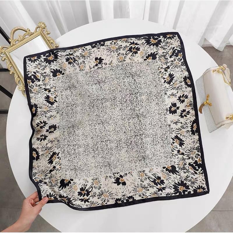 雛菊 小花 方巾 絲巾 領巾 頭巾 髮帶 現貨 韓系 花朵 包巾 小方巾 口袋巾 潮流 SA024_1-細節圖5