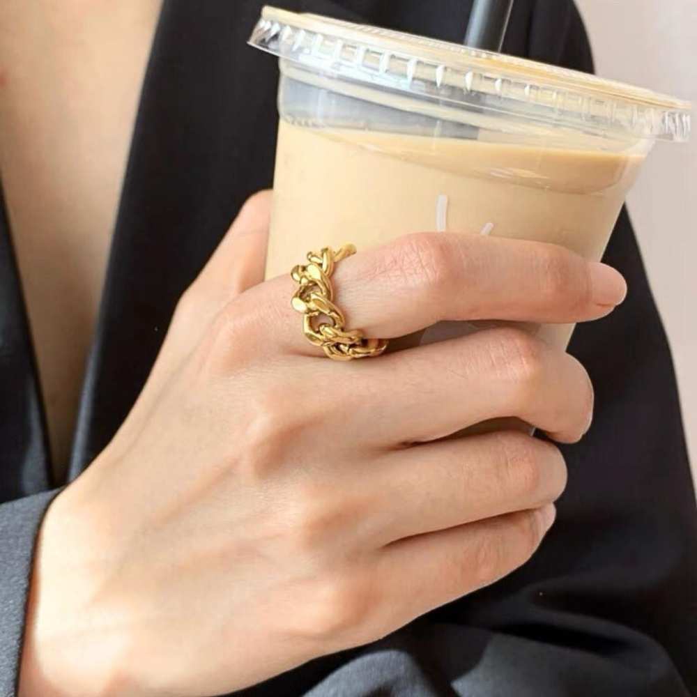 鈦鋼 鎖鏈 寬戒 戒指 男戒 3色 立體感 男生戒指 鋼戒 鏈條 戒指 鎖鏈戒指 鈦鋼戒指 鏈戒 質感 SR006-細節圖5