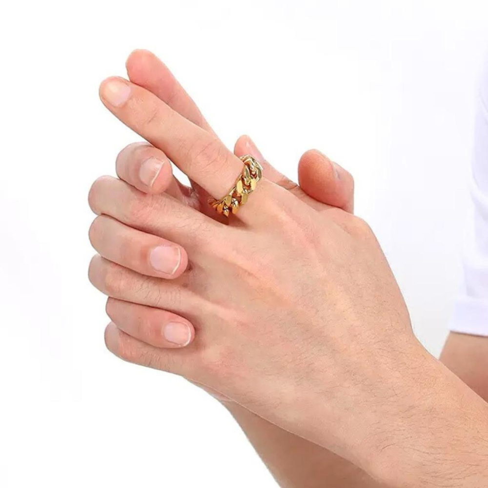 鈦鋼 鎖鏈 寬戒 戒指 男戒 3色 立體感 男生戒指 鋼戒 鏈條 戒指 鎖鏈戒指 鈦鋼戒指 鏈戒 質感 SR006-細節圖8