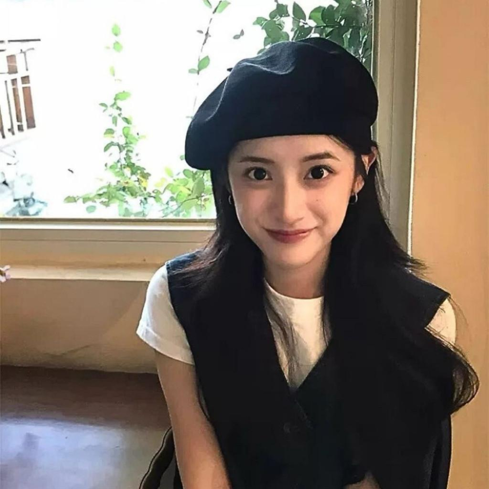 貝蕾帽 貝雷帽 畫家帽 現貨 皮邊 毛呢 男生帽子 大頭圍 秋冬 保暖 素面  素面 質感 帽子 SC017-細節圖7