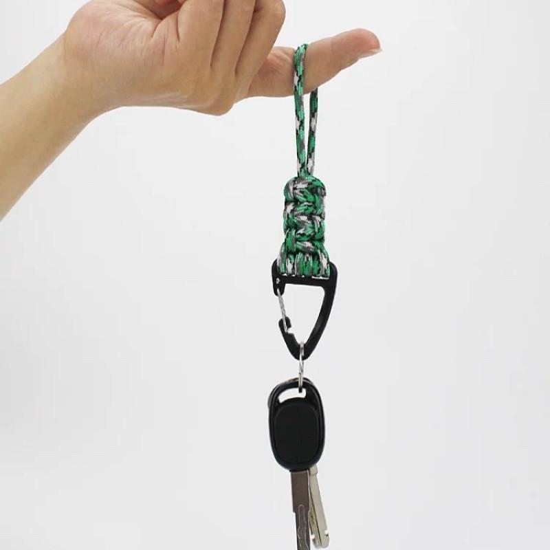 鑰匙圈 掛繩 傘繩鑰匙圈 現貨 12色 編織傘繩  12公分 登山扣 七芯傘繩 短款 編織繩 編織傘繩-細節圖4