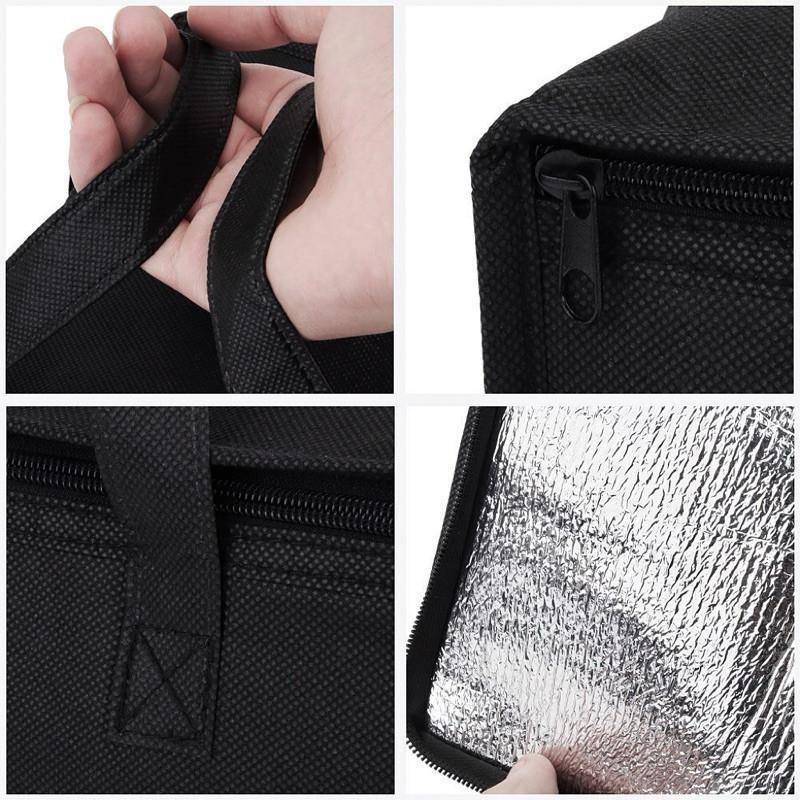 保冷袋 保溫袋 便當袋 現貨 露營 保冰袋 購物袋 黑色 採購 購物袋 提袋 保冷幫手 素面 保溫袋-細節圖4