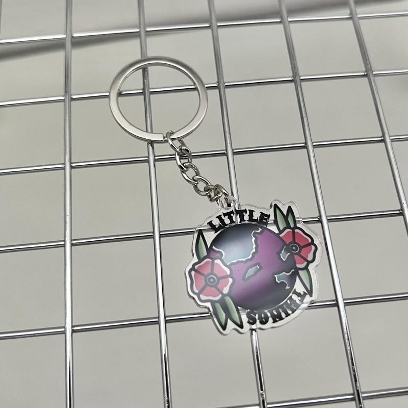 鑰匙圈 防水鑰匙圈 壓克力鑰匙圈 現貨 實拍 小東西工作室 彩色 透明 地球 壓克力 掛件 吊飾 配件-細節圖4