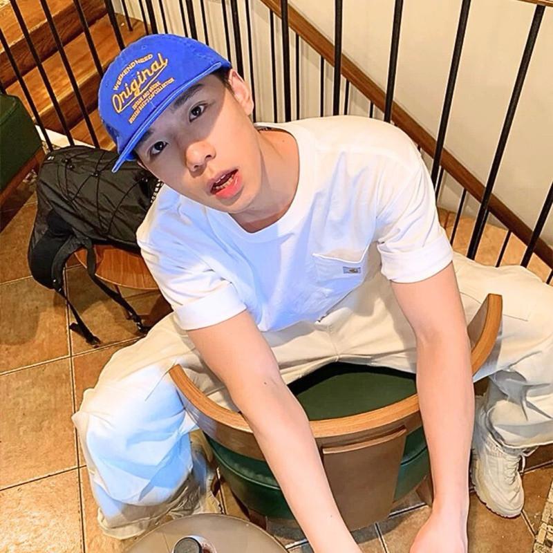 棒球帽 帽子 情侶帽子 現貨 多巴胺 老帽 平檐 彎檐 韓國帽子 韓國同款 刺繡帽子 藍色帽子 SC009-細節圖2