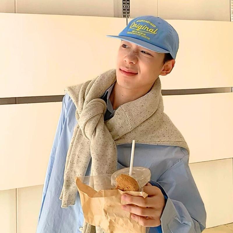 棒球帽 帽子 情侶帽子 現貨 多巴胺 老帽 平檐 彎檐 韓國帽子 韓國同款 刺繡帽子 藍色帽子 SC009-細節圖7