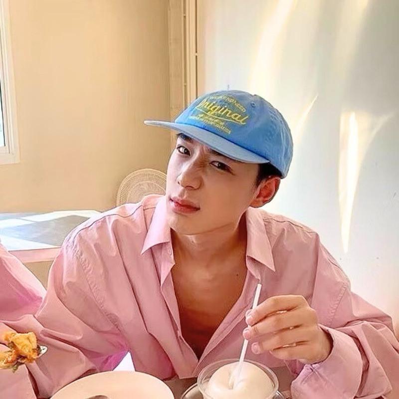 棒球帽 帽子 情侶帽子 現貨 多巴胺 老帽 平檐 彎檐 韓國帽子 韓國同款 刺繡帽子 藍色帽子 SC009-細節圖8