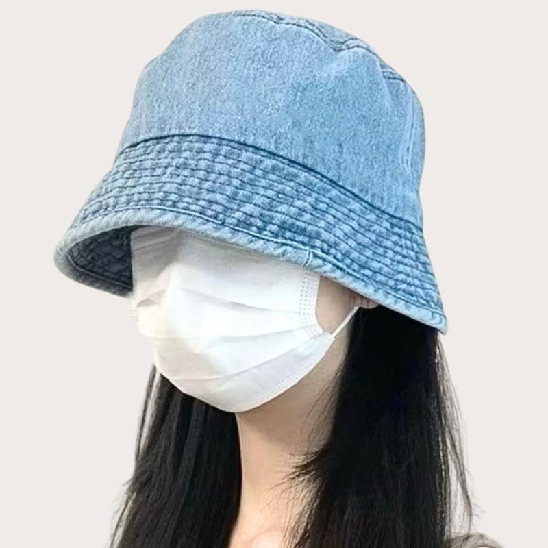 現貨 3色 素顏包臉帽 漁夫帽 遮眼帽 素面 帽子 小頭圍 漁夫帽 女生帽子 復古帽子 牛仔漁夫帽 小帽簷-細節圖6