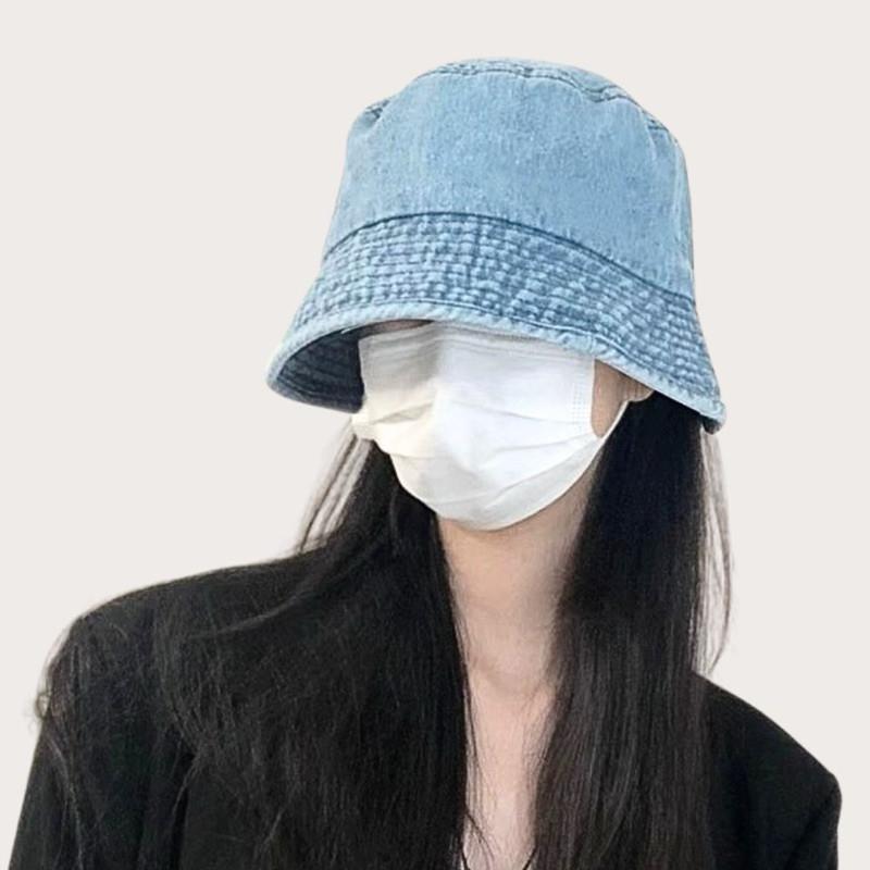 現貨 3色 素顏包臉帽 漁夫帽 遮眼帽 素面 帽子 小頭圍 漁夫帽 女生帽子 復古帽子 牛仔漁夫帽 小帽簷-細節圖7