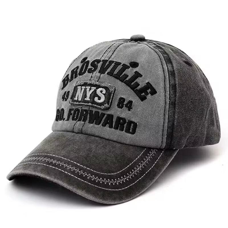 現貨 韓國同款 NYS 復古棒球帽老帽 帽子 帽子男 男生帽子 破損 貼布 彎檐帽 個性 棒球帽 破壞 仿舊 拼接 刺繡-細節圖4