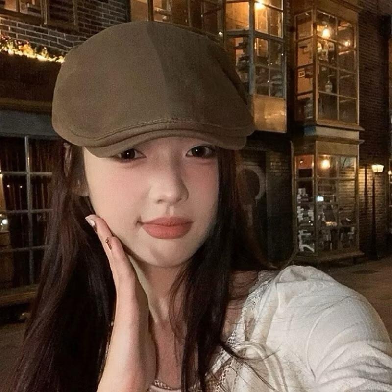 現貨 3色 棉麻立體 前進帽 小偷帽 男生帽子 情侶帽子 女生帽子 修臉 小臉 米白 夏季 男 情侶 百搭 狩獵帽-細節圖3