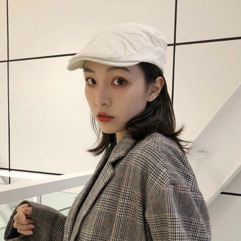 現貨 3色 棉麻立體 前進帽 小偷帽 男生帽子 情侶帽子 女生帽子 修臉 小臉 米白 夏季 男 情侶 百搭 狩獵帽-細節圖8