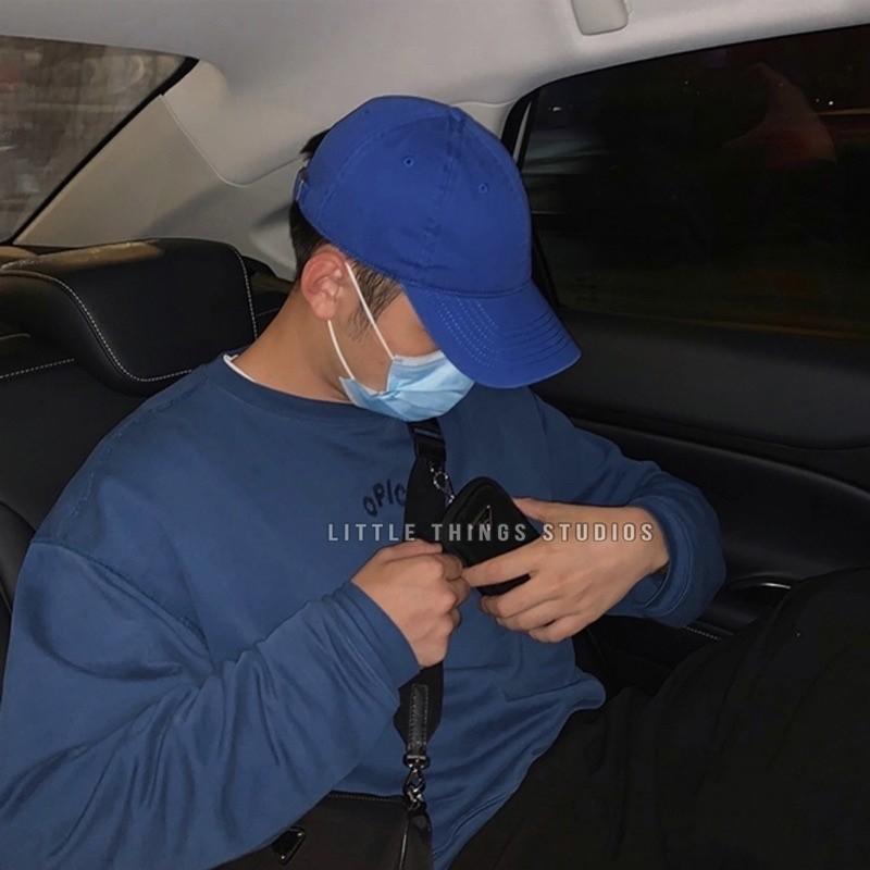 現貨 克萊茵藍 好搭100分 素面 百搭 老帽 大頭圍帽子 帽 情侶 棒球帽 加大 素面老帽 克萊茵藍 棒球帽 男帽 帽-細節圖5