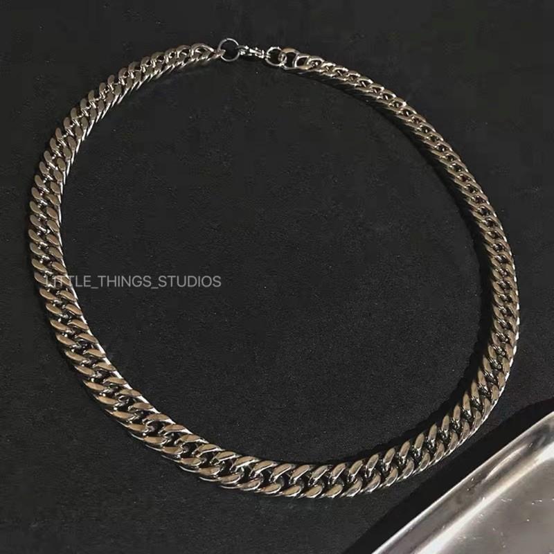 現貨 平磨麻花項鍊 鈦鋼 人字鍊 潮流 長項鍊 男-細節圖5