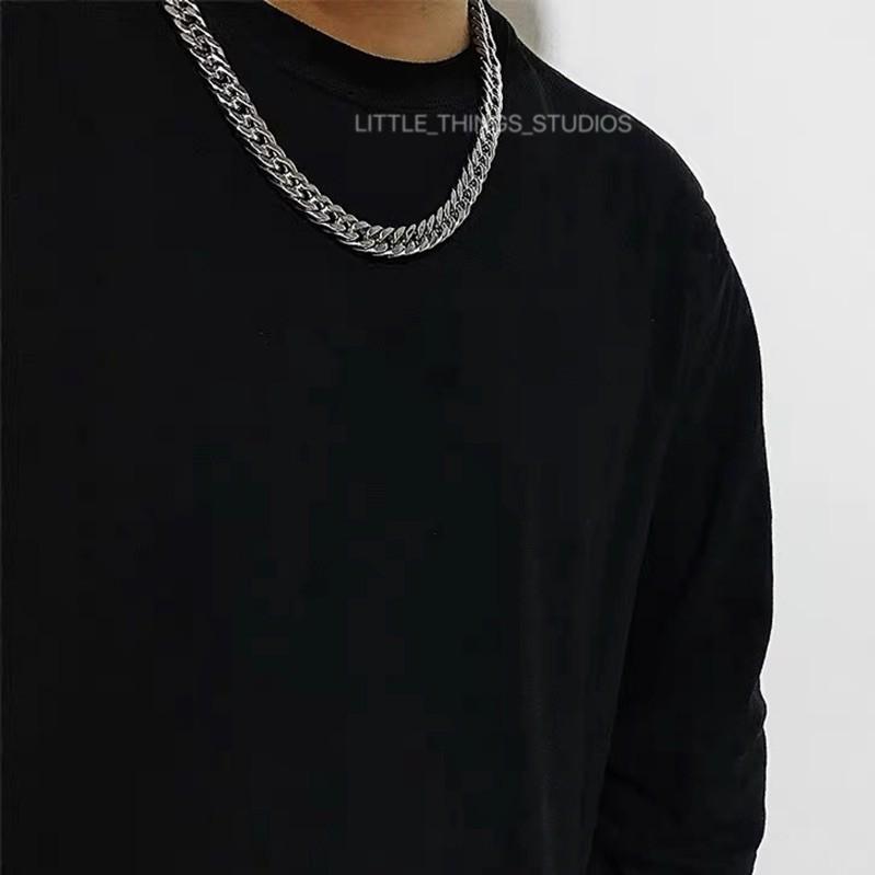 現貨 平磨麻花項鍊 鈦鋼 人字鍊 潮流 長項鍊 男-細節圖7