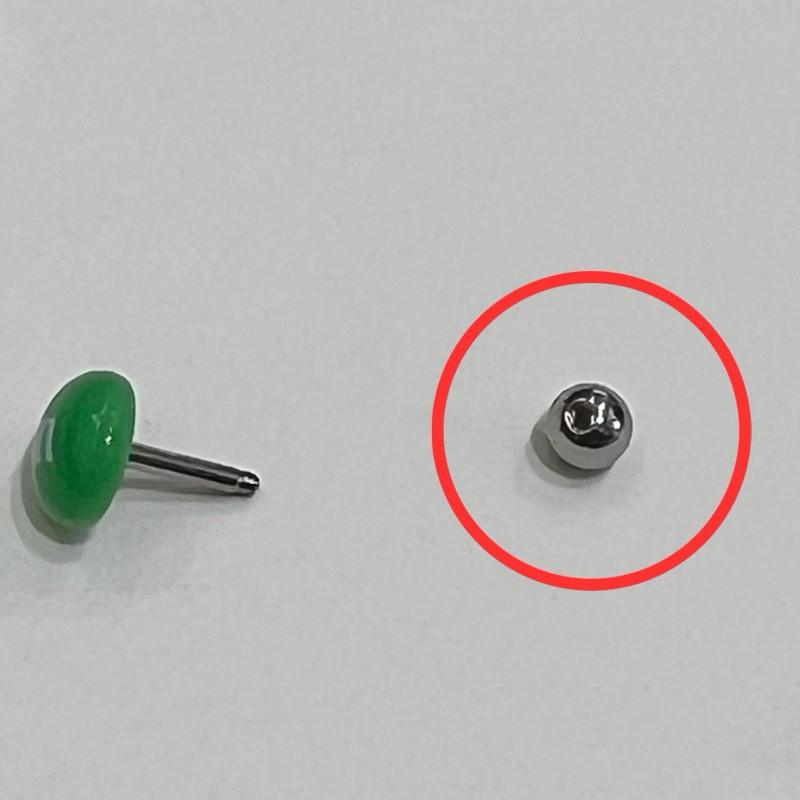 現貨實拍 醫療鋼 1.2mm / 0.8mm 孔徑 鎖珠 耳環塞 備用 （不含耳環） 耳環 鎖珠 備用耳塞 轉珠-細節圖2