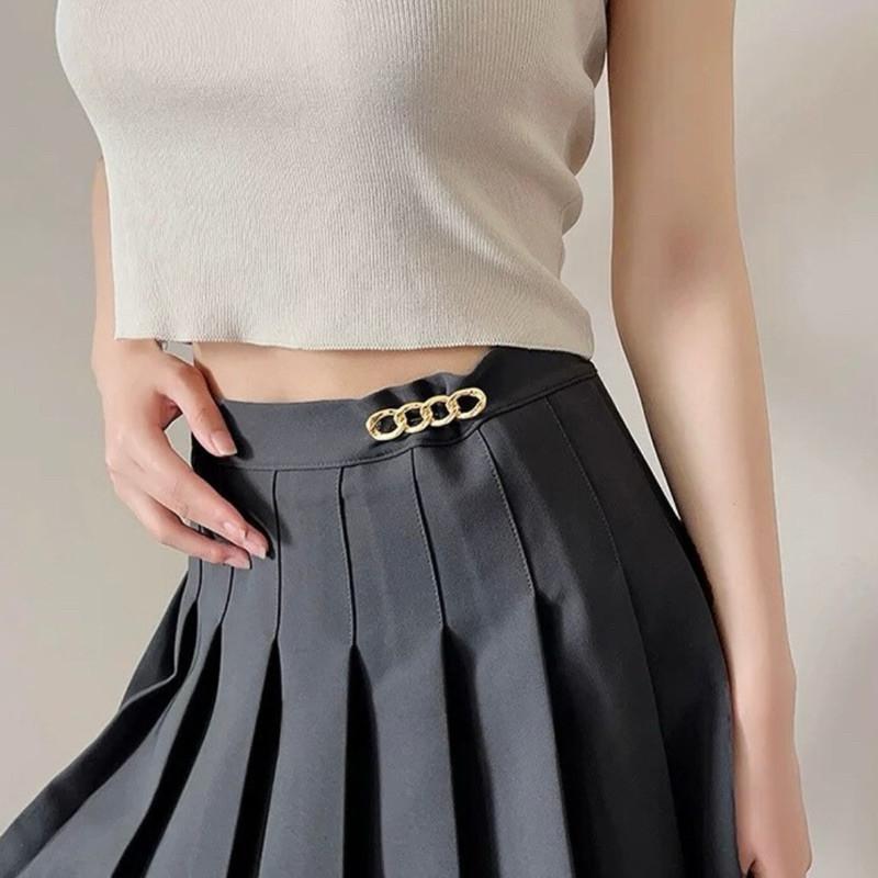 現貨 3色 鎖鏈別針腰釦 收腰神器 可拆 免釘 免縫 調節釦 收腰鈕扣 扣子 牛仔褲 改腰 男 女-細節圖4